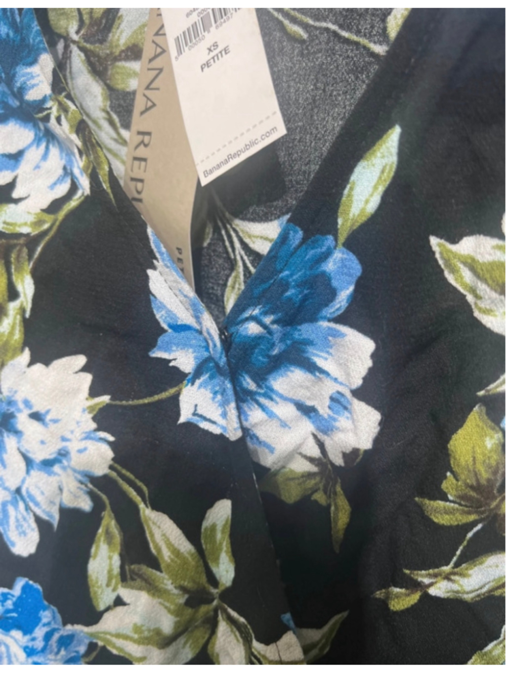 Banana Republic Ecovero 3/4 Sleeves Wrap Floral Summer Top Blouse size XS - Picture 7 of 12